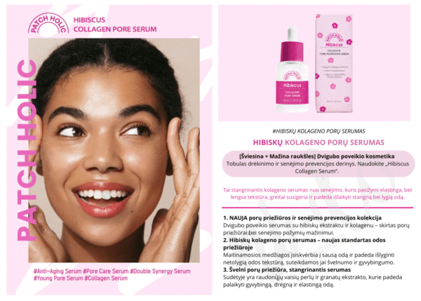 Veido serumas odos elastingumui  PATCH HOLIC HIBISCUS 30 ml - Image 2