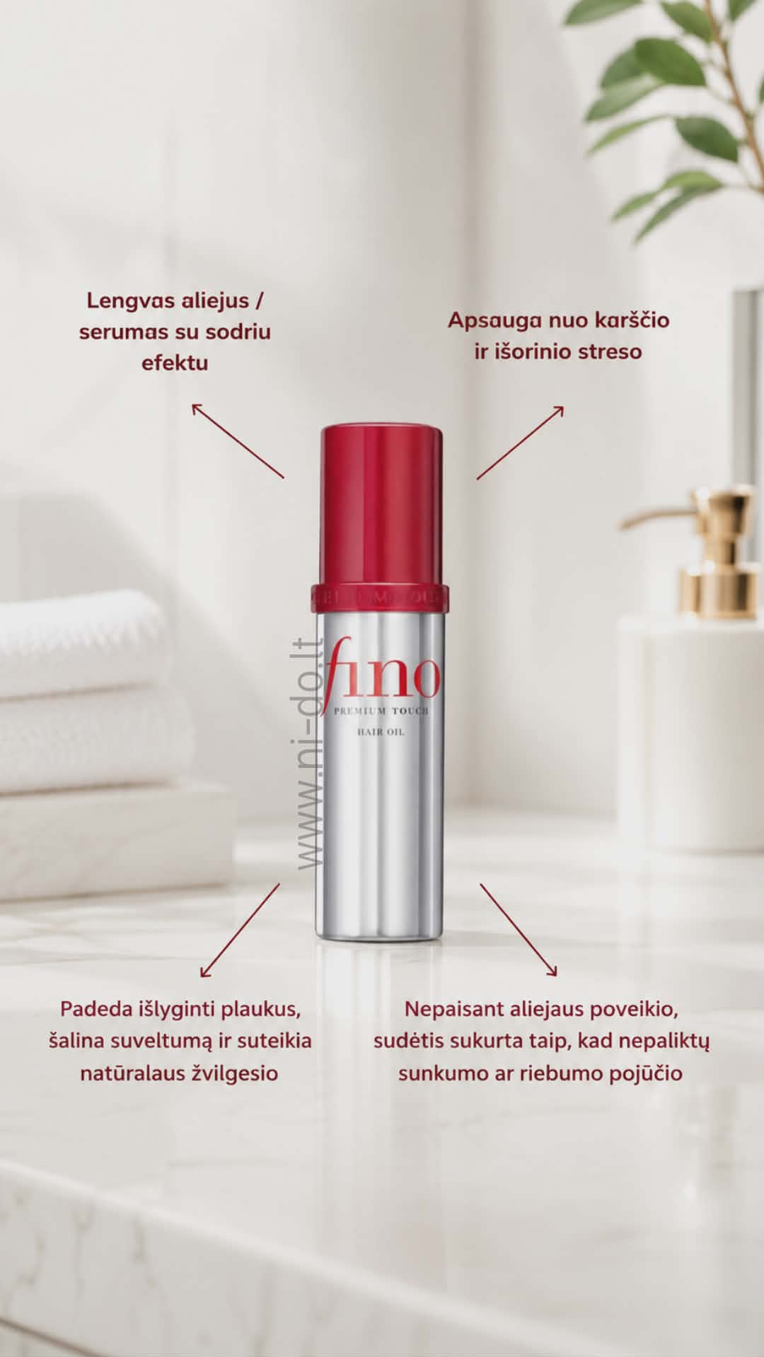 Fino - Premium Touch Hair Oil - plaukų aliejus, 70 ml - Image 2