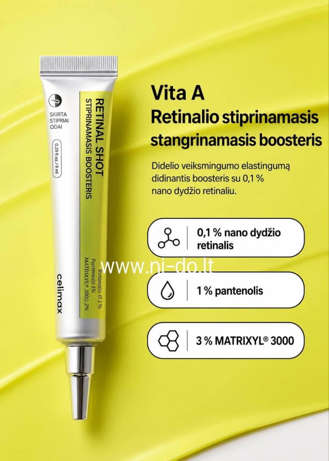 CELIMAX The Vita-A Retinal Shot Tightening Booster odos priežiūros priemonė - Image 2