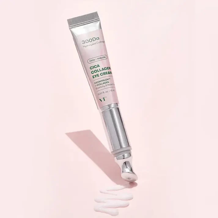VT Cosmetics CICA Collagen Eye Cream intensyvaus veikimo paakių kremas su vibraciniu aplikatoriumi, 15 ml - Image 4