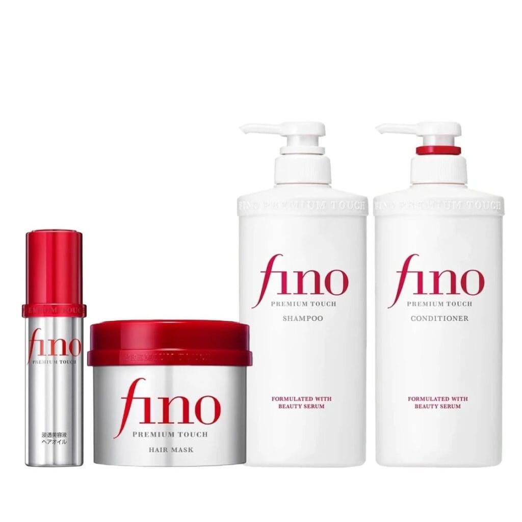 Shiseido Fino rinkinys – šampūnas kondicionierius kaukė ir aliejus