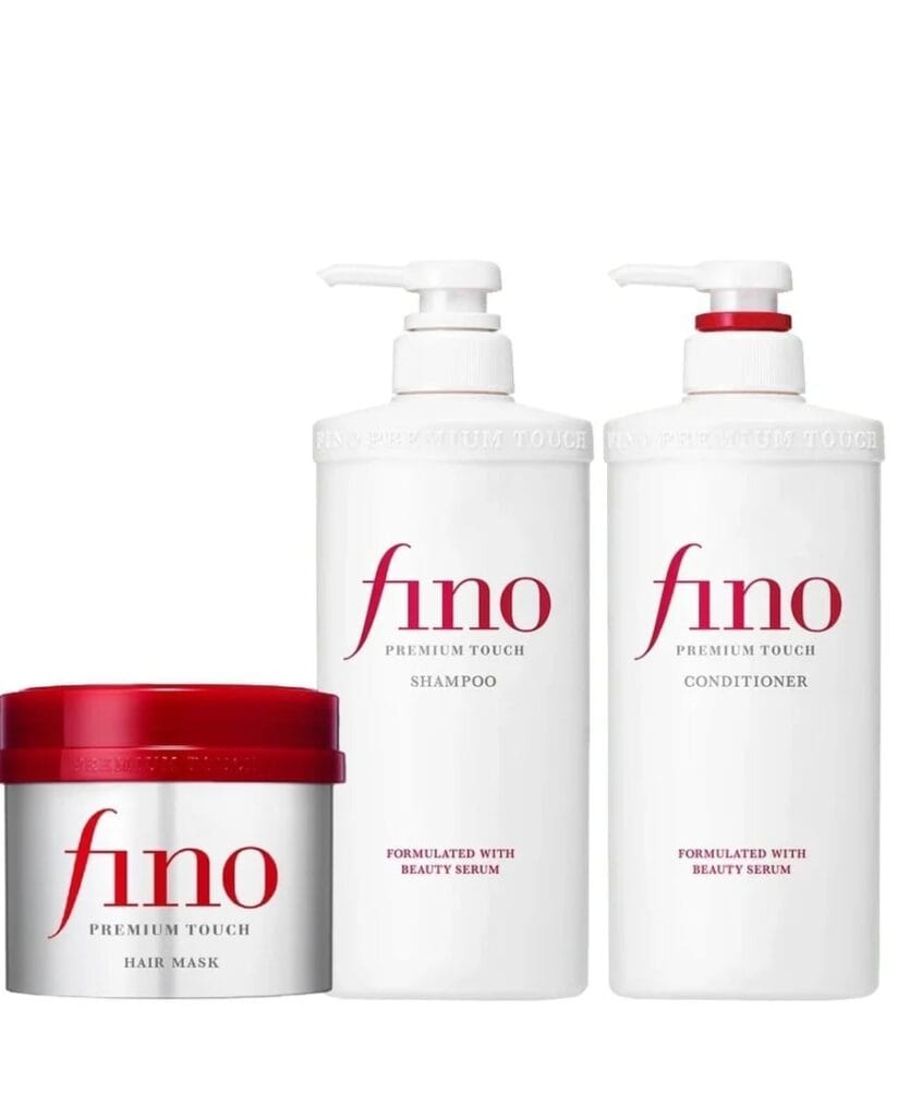 Shiseido Fino rinkinys šampūnas kondicionierius kaukė