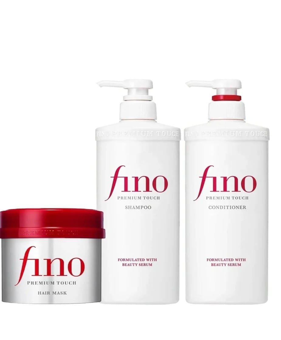 Shiseido Fino rinkinys šampūnas kondicionierius kaukė